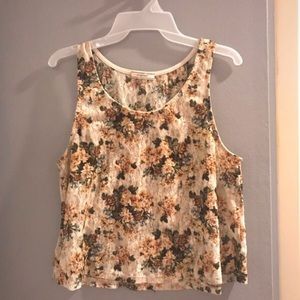 Floral Lace Semi Sheer Tank